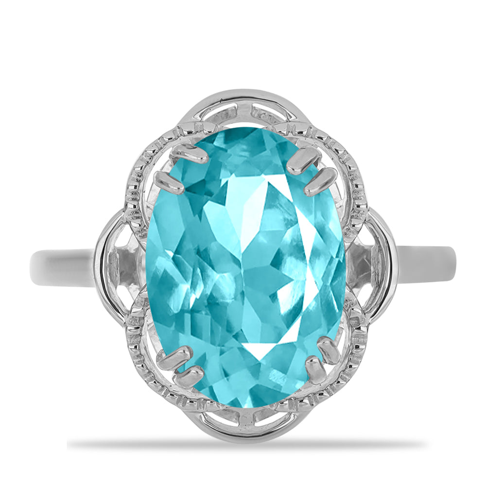 Silberring mit Paraiba Quarz 1