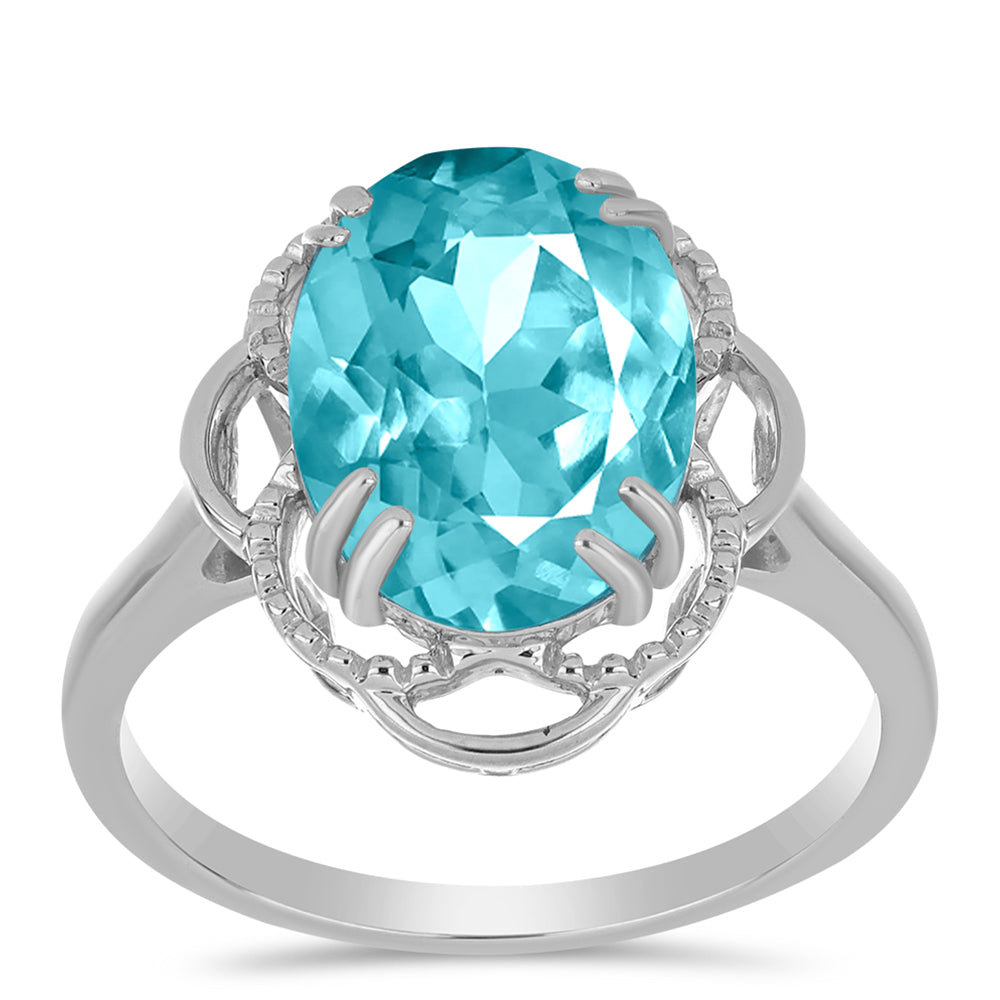 Silberring mit Paraiba Quarz 3