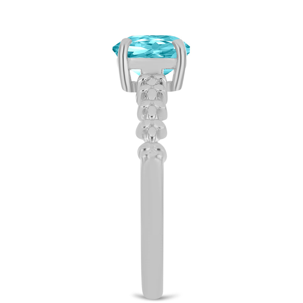 Silberring mit Paraiba Quarz
