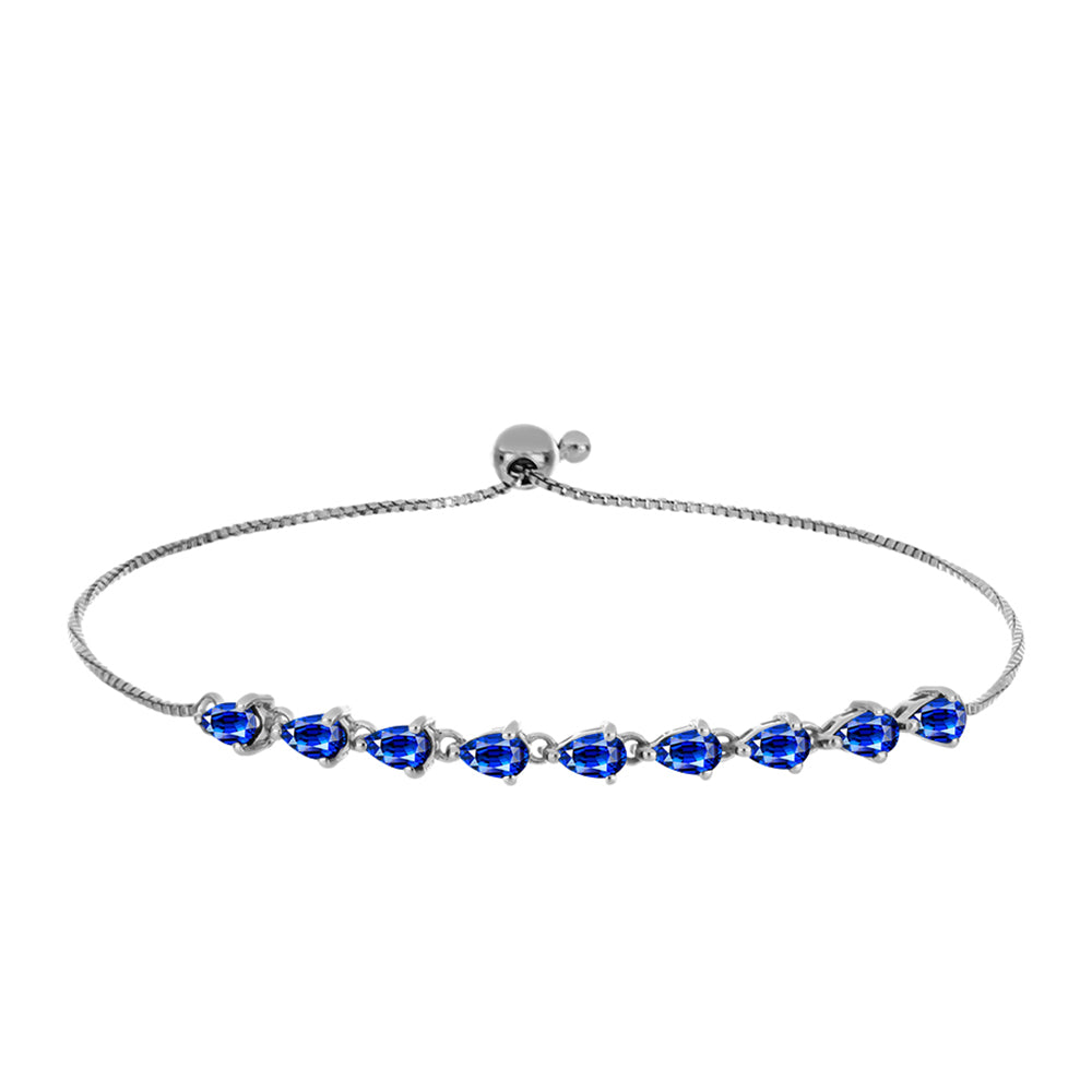 Silberarmband mit australischem blauem Saphir 1