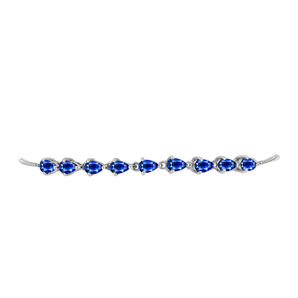 Silberarmband mit australischem blauem Saphir