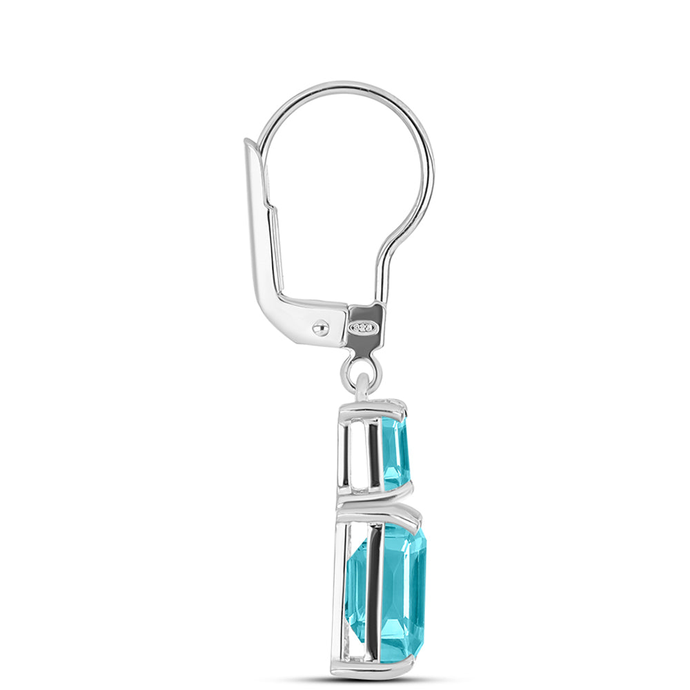 Silberohrringe mit Paraiba Quarz 2