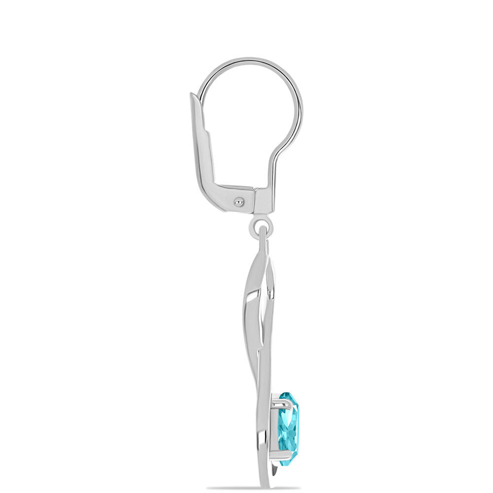 Silberohrringe mit Paraiba Quarz