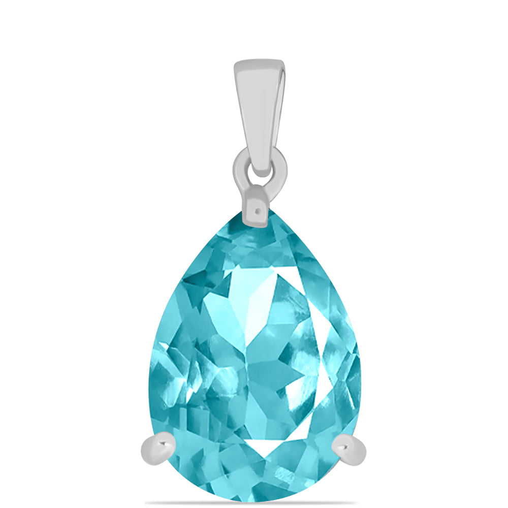 Silberanhänger mit Paraiba Quarz 1