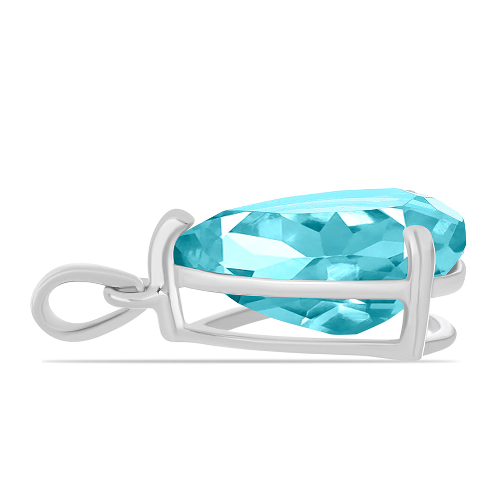 Silberanhänger mit Paraiba Quarz 2