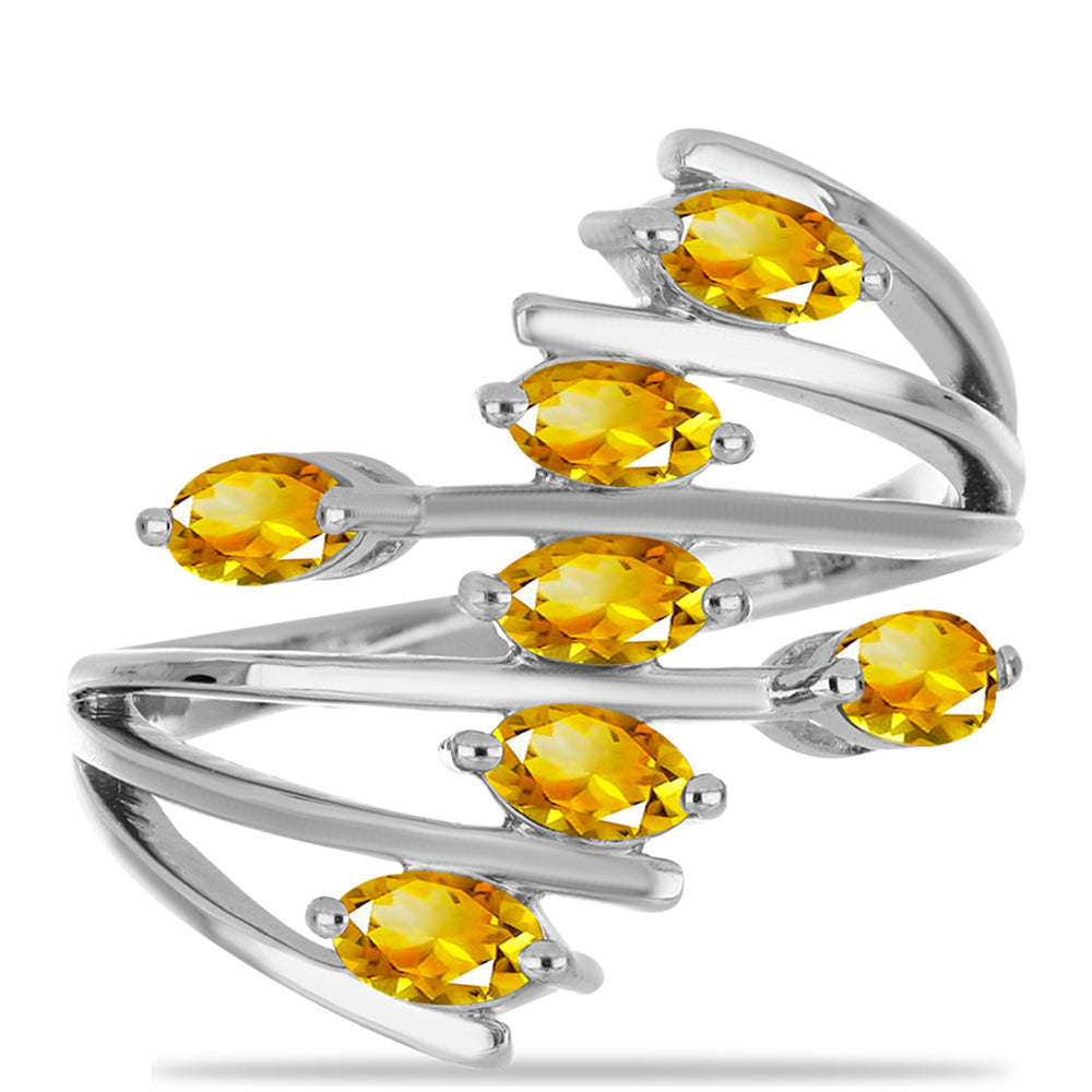 Silberring mit Zitrin aus dem Ural 1