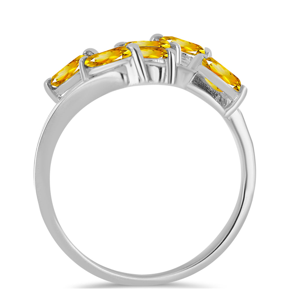 Silberring mit Zitrin aus dem Ural 2