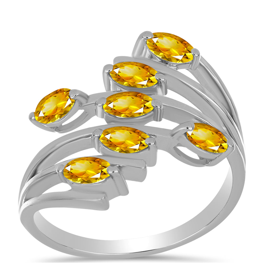 Silberring mit Zitrin aus dem Ural 3