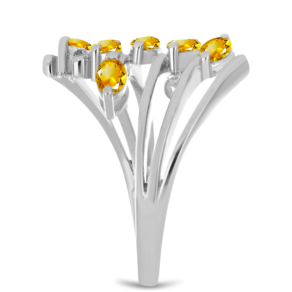 Silberring mit Zitrin aus dem Ural 4