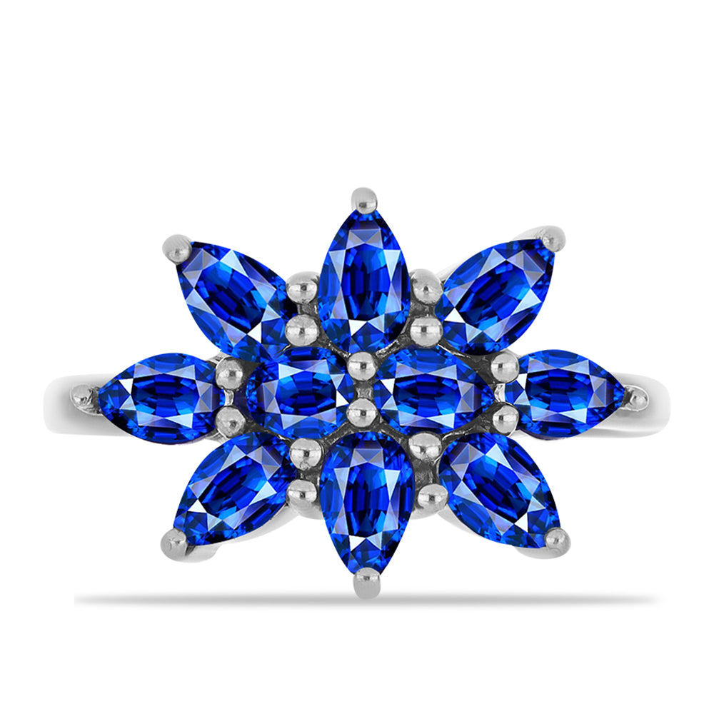 Silberring mit australischem blauem Saphir 1