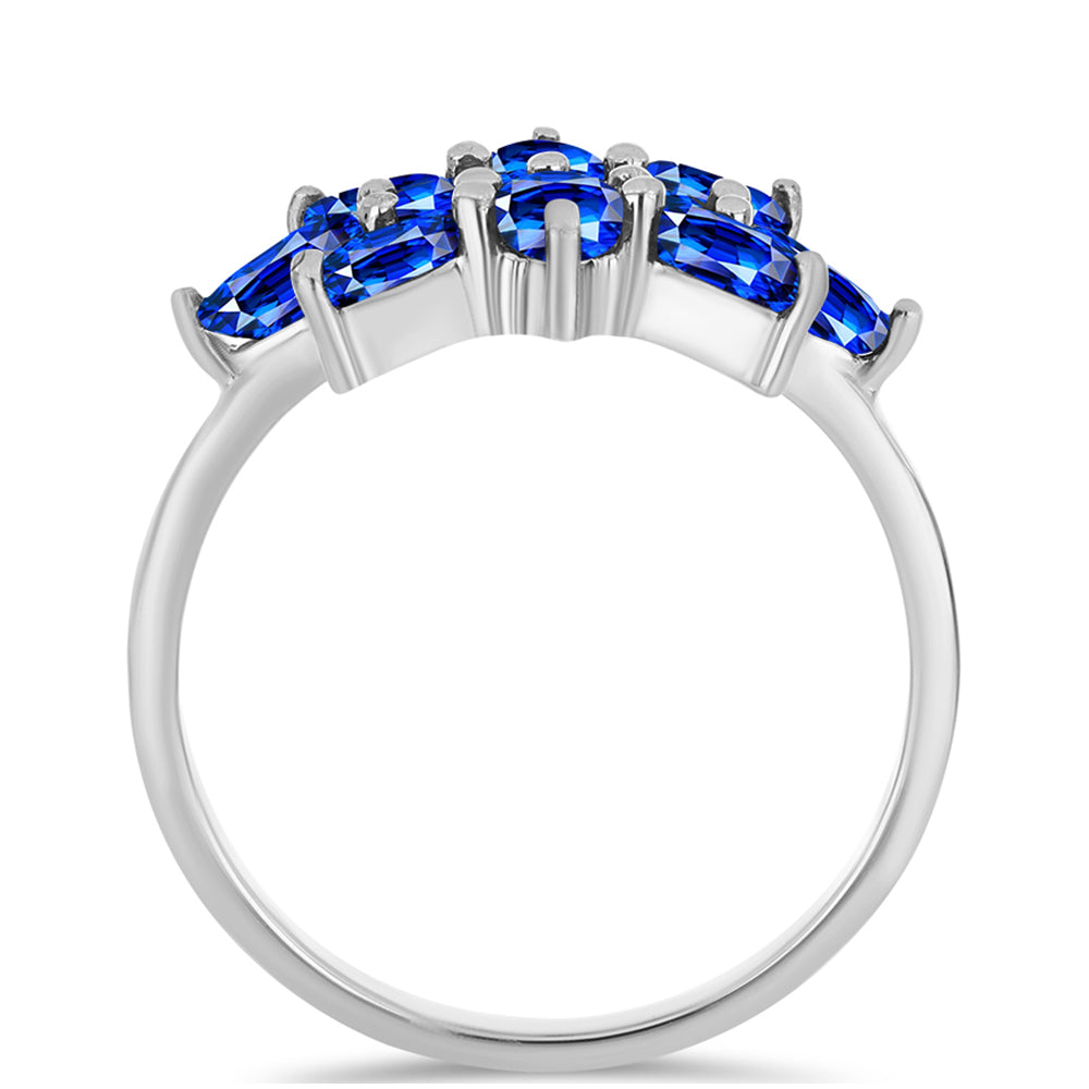 Silberring mit australischem blauem Saphir 2