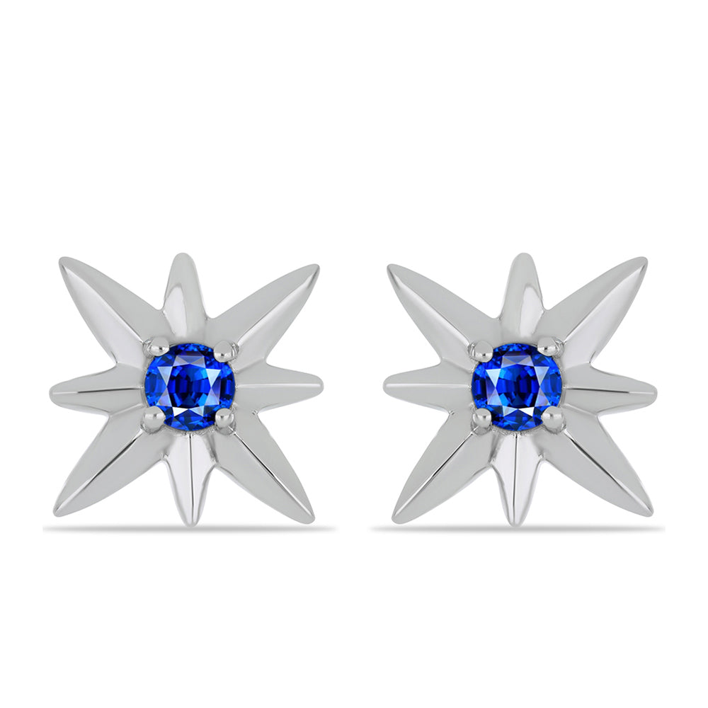 Silberohrringe mit australischem blauem Saphir