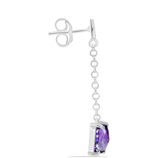 Silberohrringe mit marokkanischem Amethyst