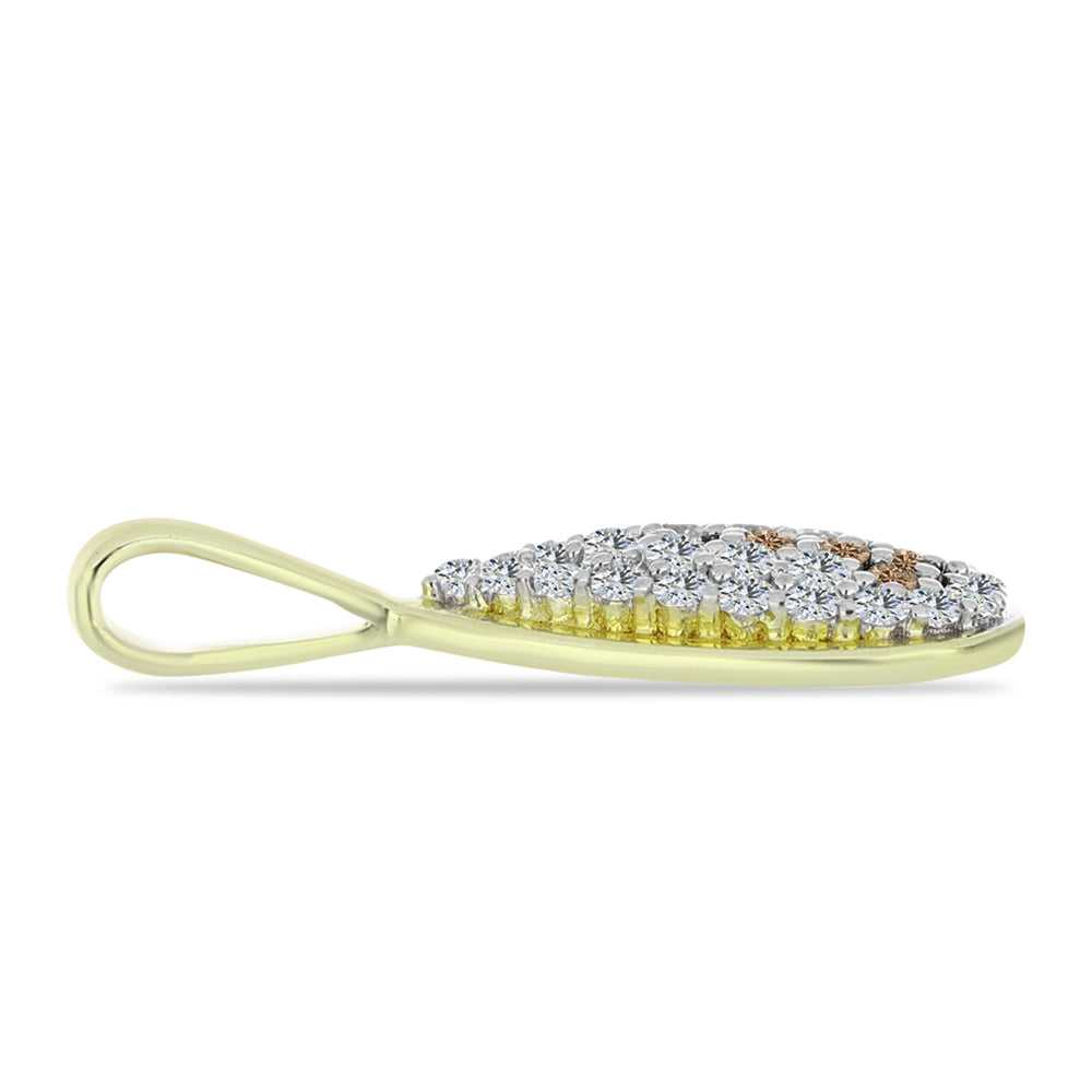 schmuckgarnitur aus Goldplattierte Silber mit Champagner-Diamant und weißem Topas