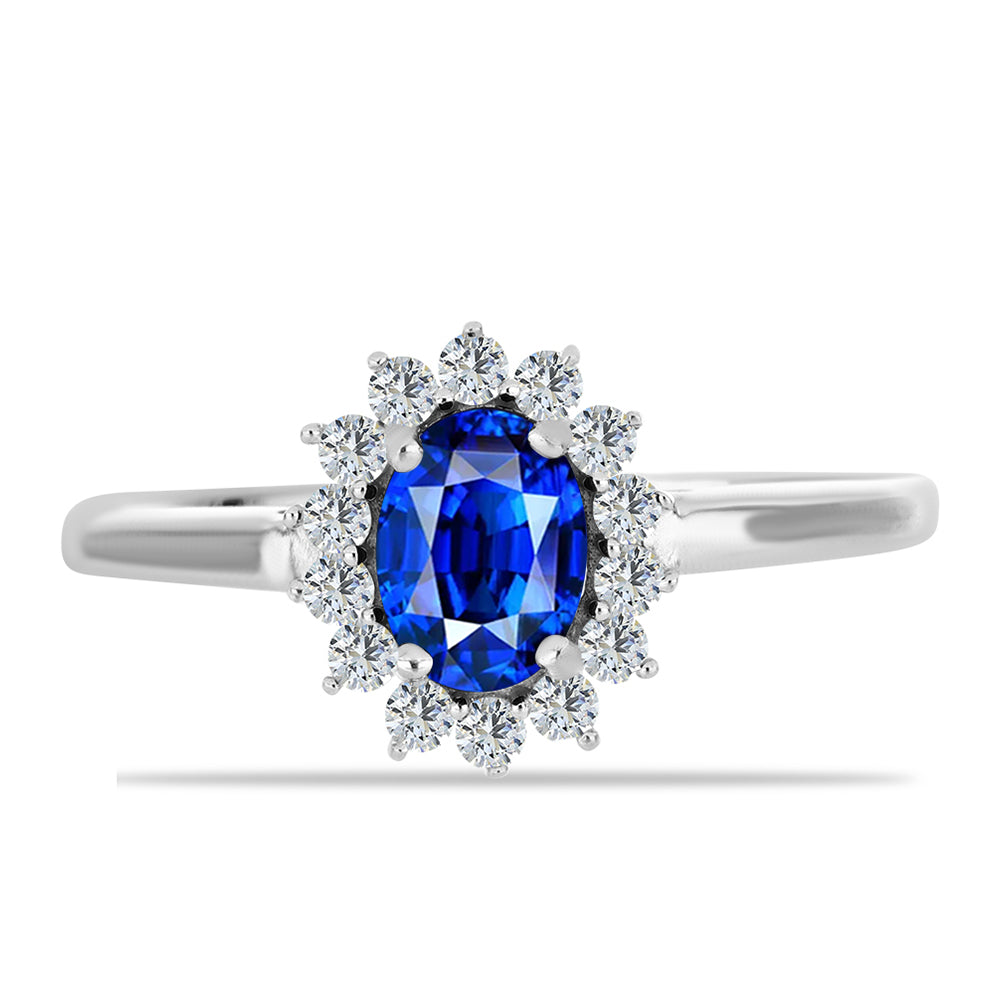 schmuckgarnitur aus Silber mit australischem blauem Saphir und weißem Topas 3