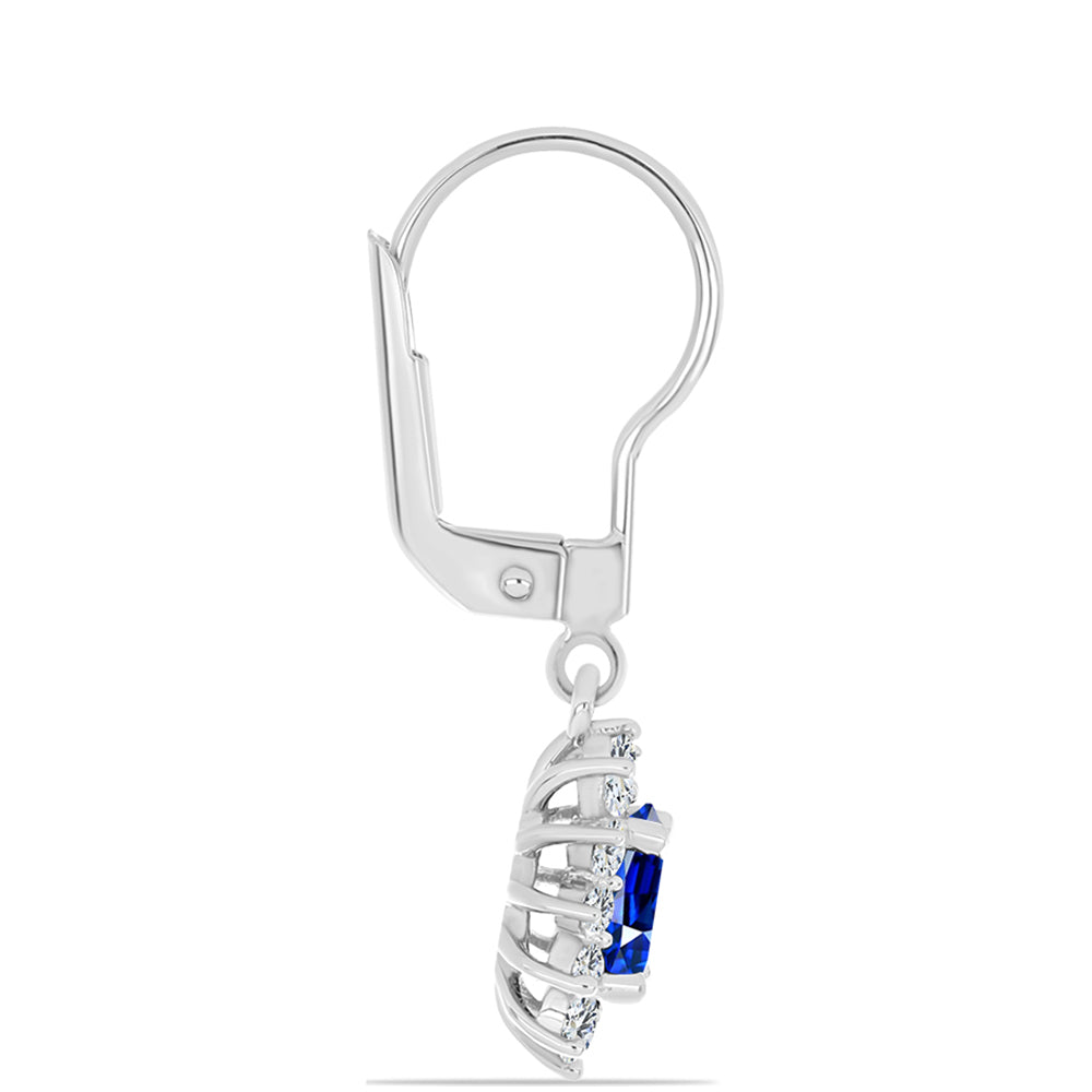 schmuckgarnitur aus Silber mit australischem blauem Saphir und weißem Topas
