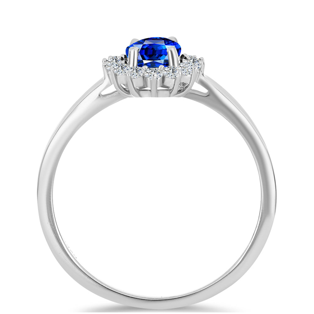 schmuckgarnitur aus Silber mit australischem blauem Saphir und weißem Topas 6