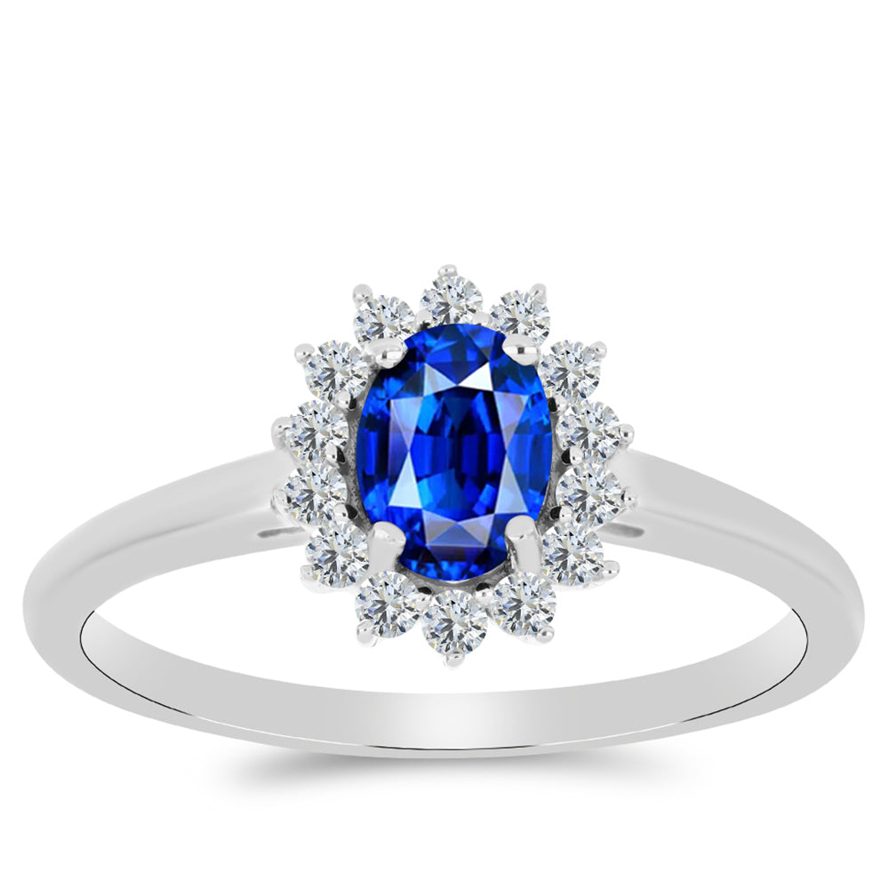 schmuckgarnitur aus Silber mit australischem blauem Saphir und weißem Topas 8