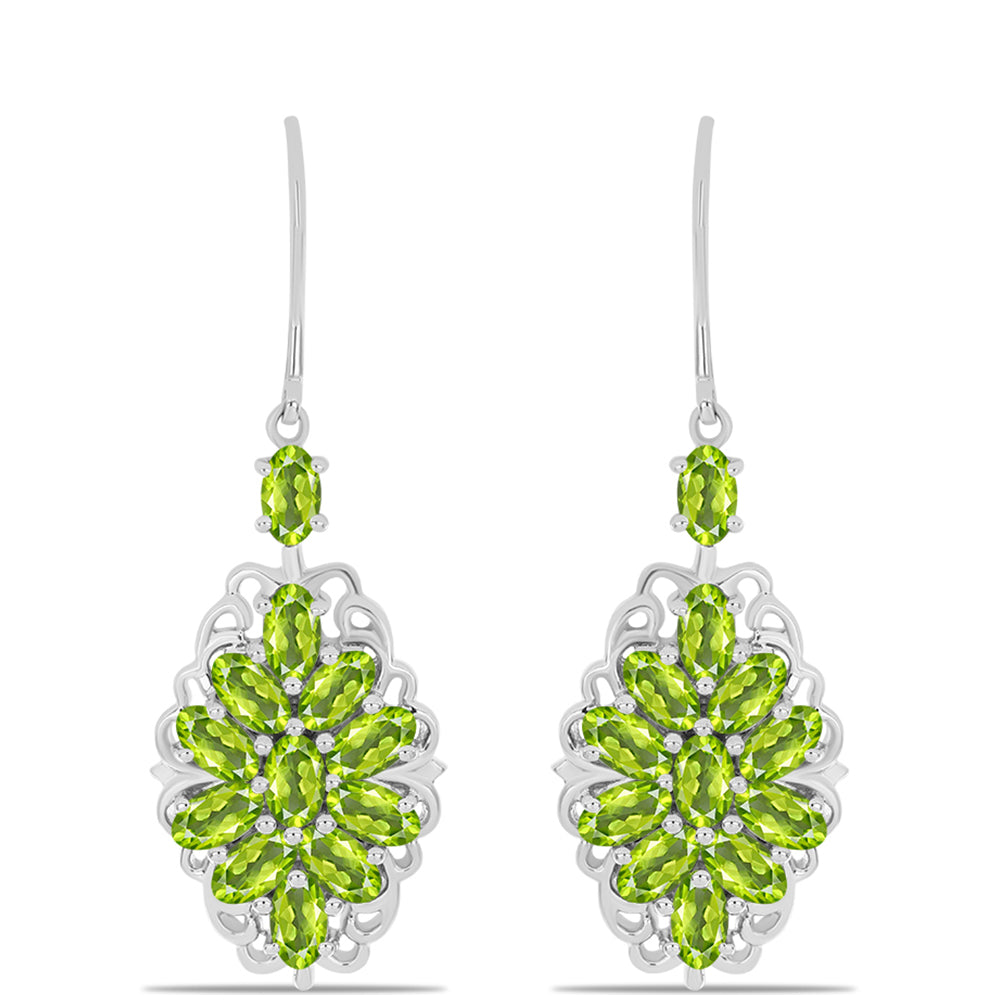 Silberohrringe mit Peridot aus Changbai 1