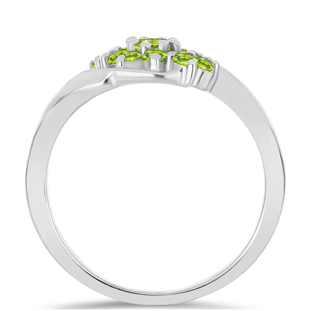 Silberring mit Peridot aus Changbai