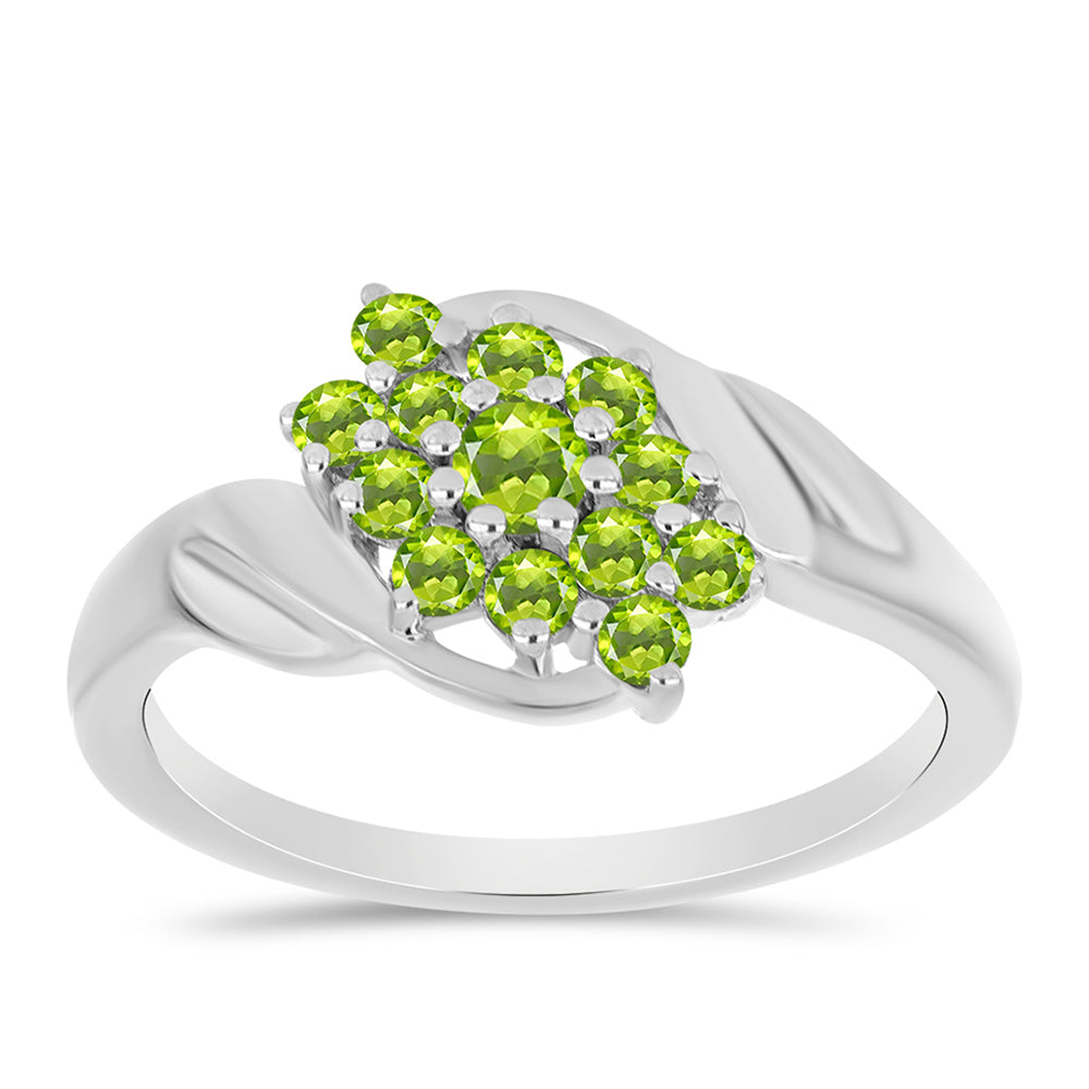 Silberring mit Peridot aus Changbai