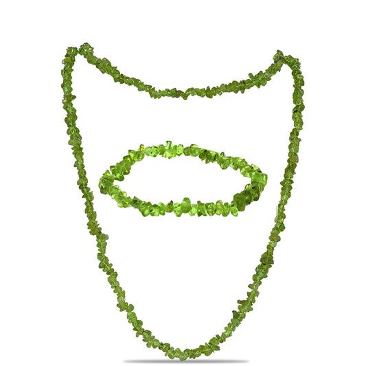 Schmuckgarnitur aus Nugget mit Peridot aus Changbai