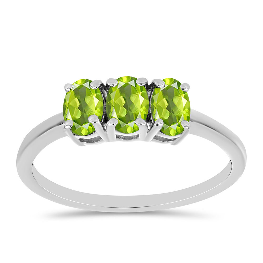 Silberring mit Peridot aus Changbai 1