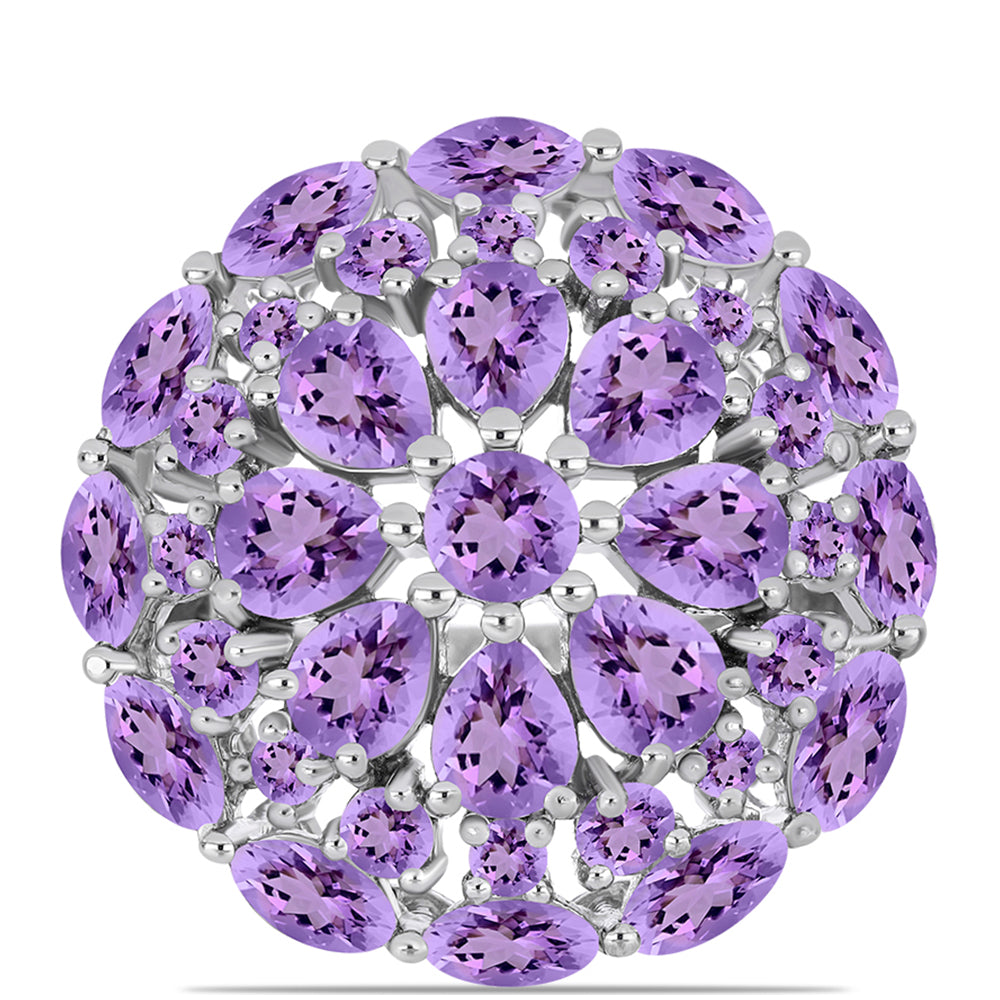 Silberring mit Rose De France Amethyst