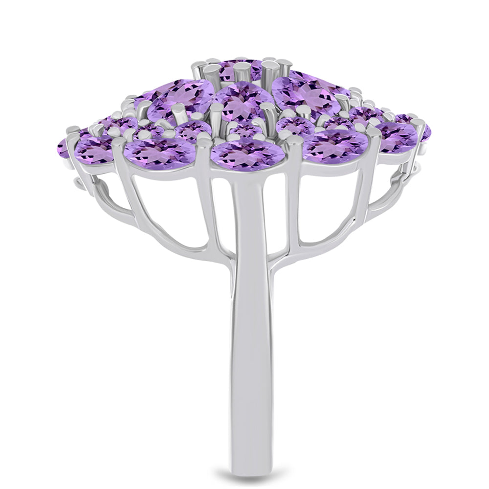 Silberring mit Rose De France Amethyst