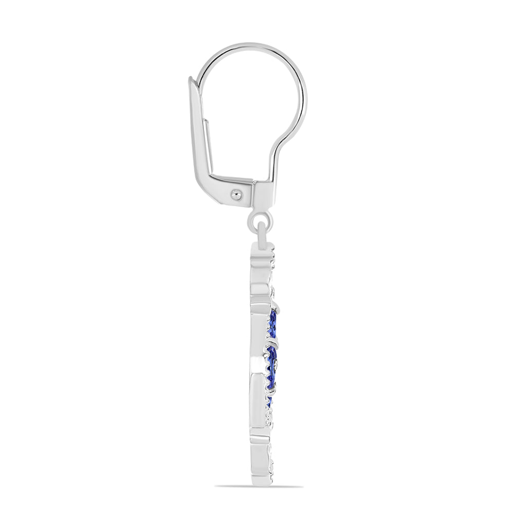 Silberohrringe mit Tansanit 2