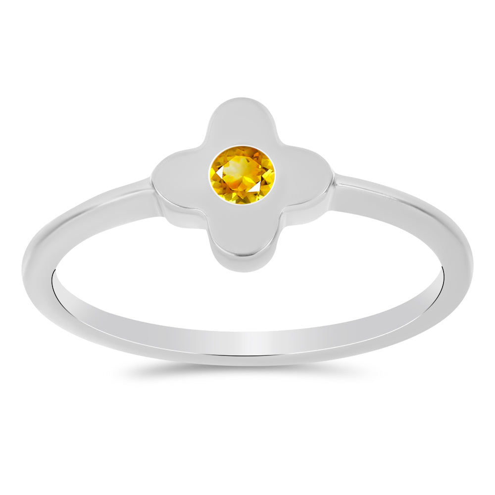 schmuckgarnitur aus Silber mit Zitrin aus dem Ural