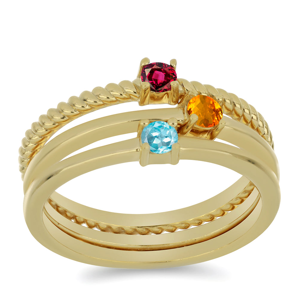 schmuckgarnitur aus Goldplattierte Silber mit Barton Granat und Zitrin aus dem Ural