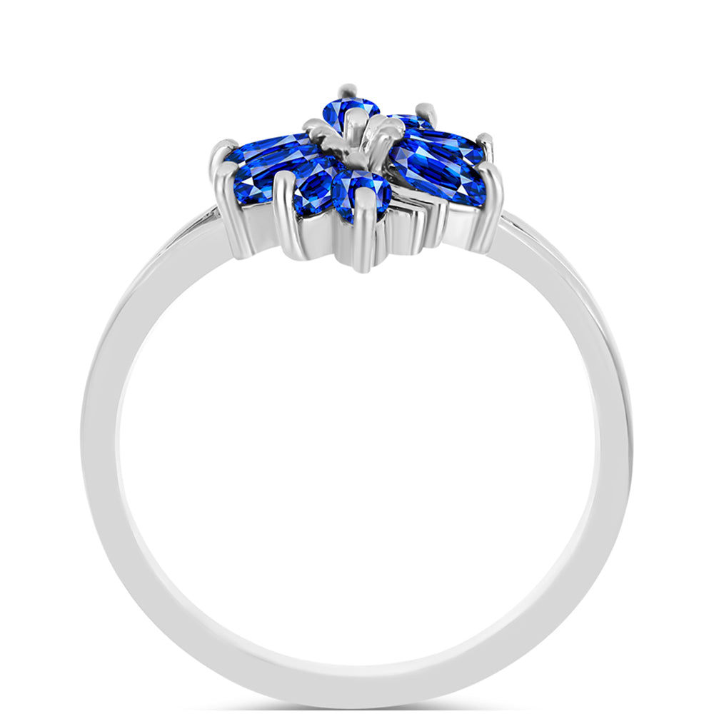 Silberring mit australischem blauem Saphir