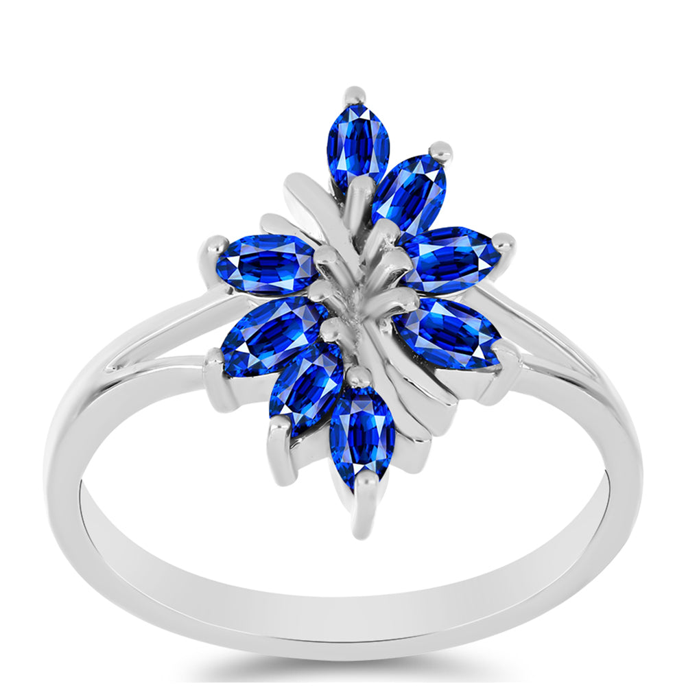 Silberring mit australischem blauem Saphir
