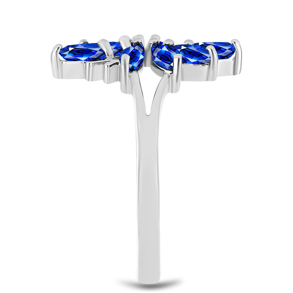 Silberring mit australischem blauem Saphir