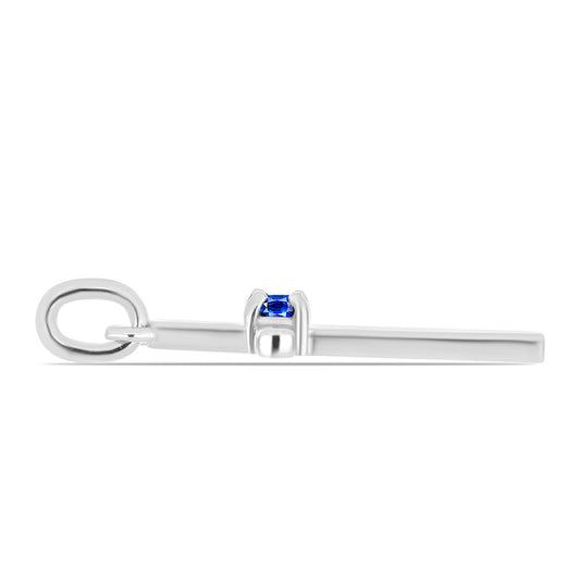 Silberanhänger mit australischem blauem Saphir