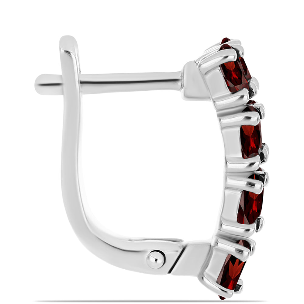 Silberohrringe mit Barton Granat