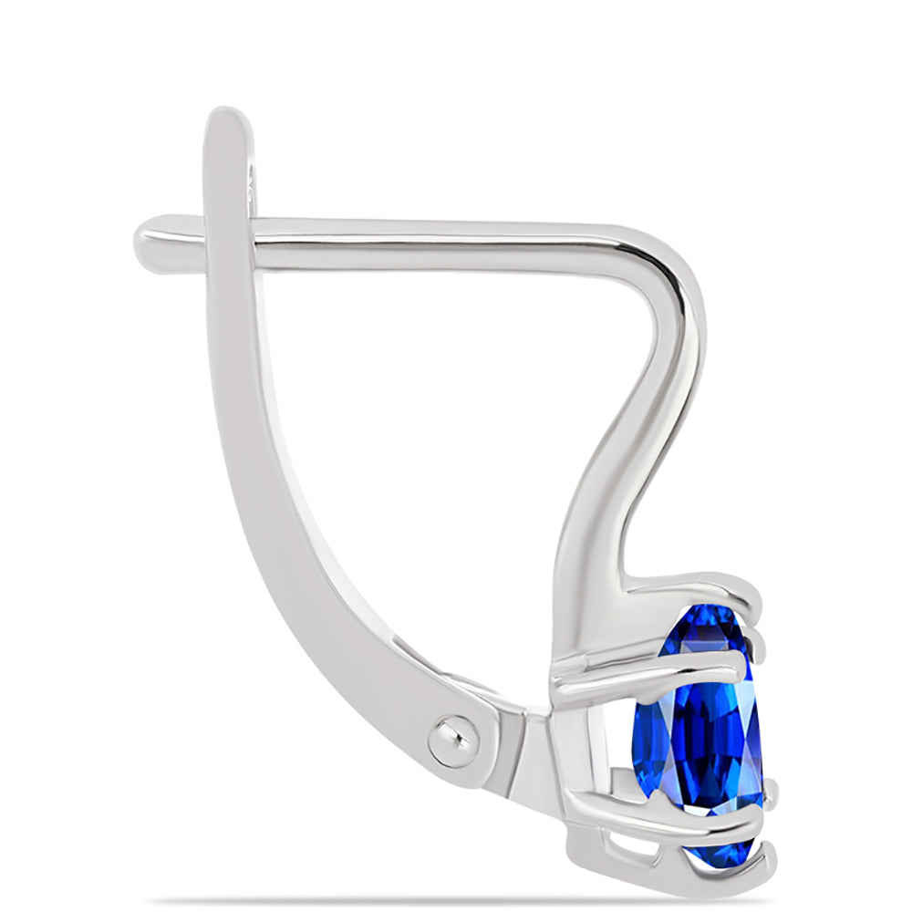 Silberohrringe mit australischem blauem Saphir