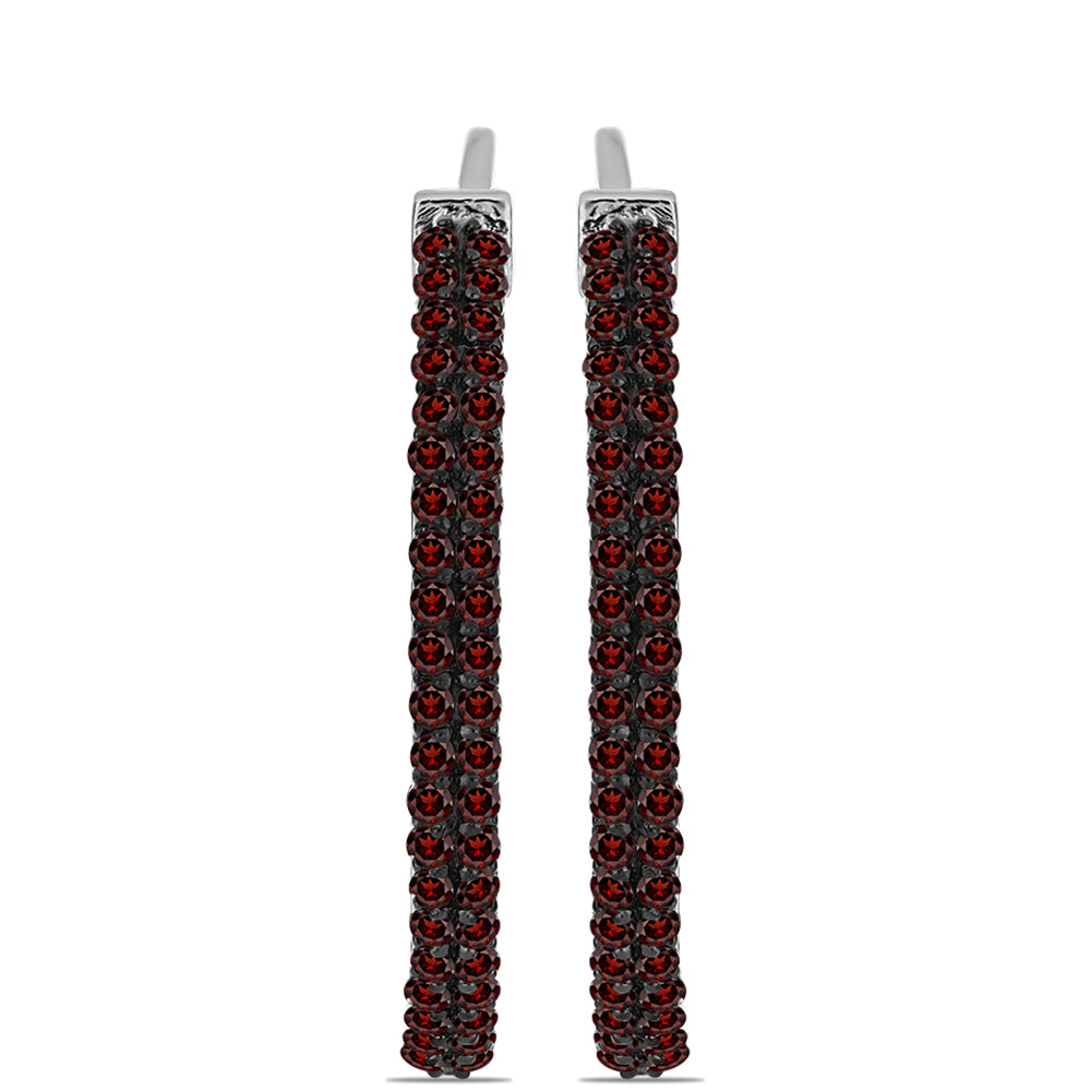 Silberohrringe mit Barton Granat