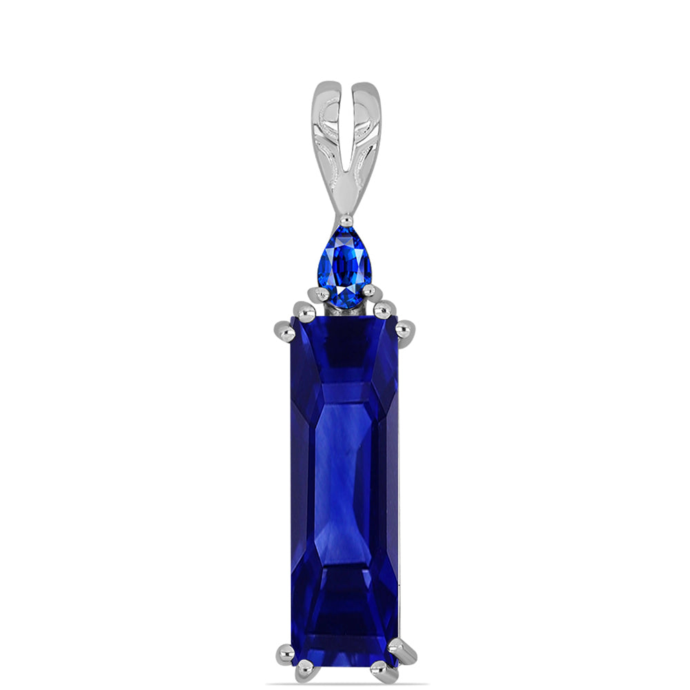 Silberanhänger mit australischem blauem Saphir
