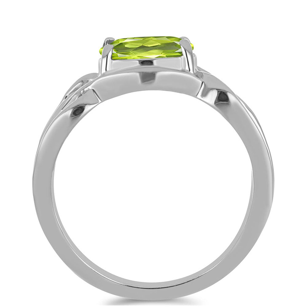 Silberring mit Peridot aus Changbai