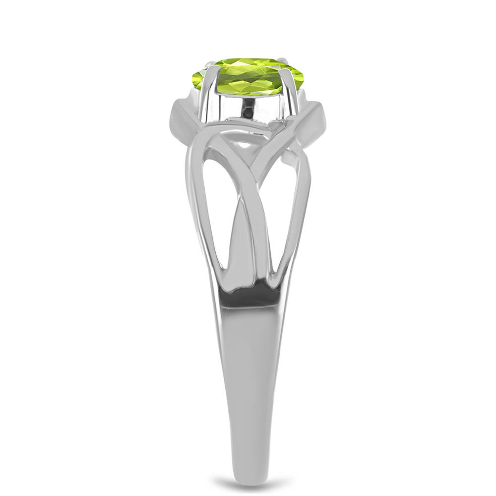 Silberring mit Peridot aus Changbai