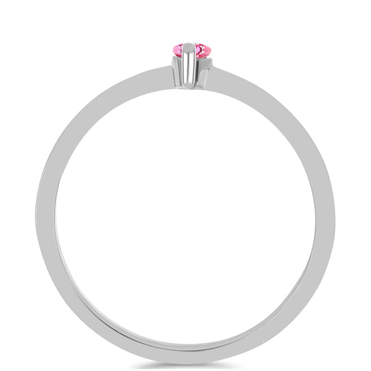 Silberring mit rosafarbenem Turmalin aus Pelmadulla