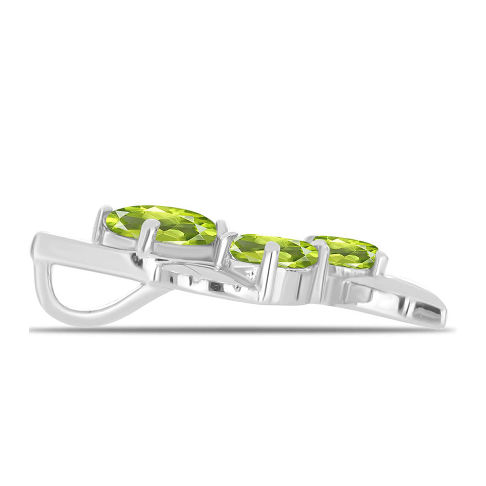 Silberanhänger mit Peridot aus Changbai