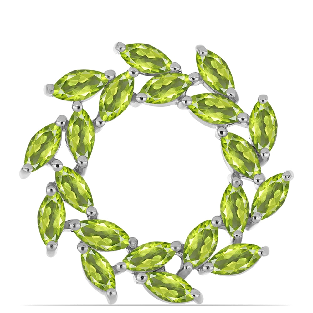 Silberbrosche mit Peridot aus Changbai