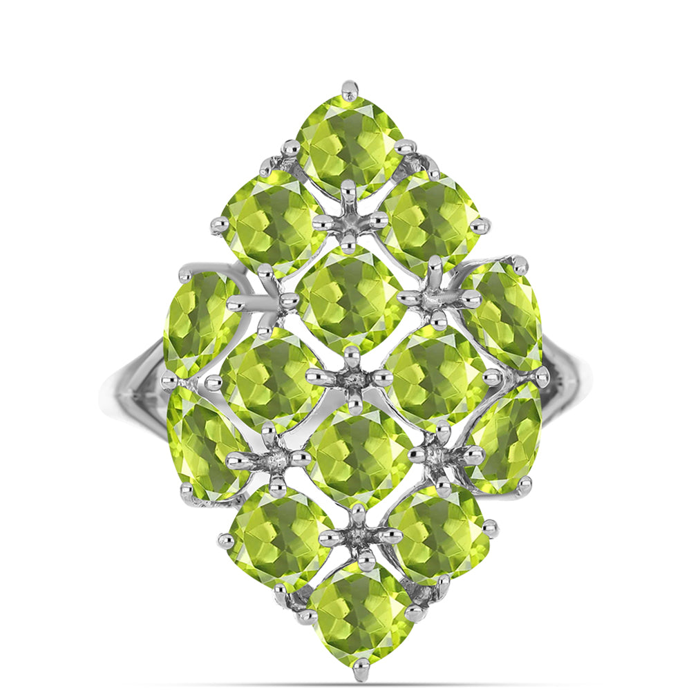 Silberring mit Peridot aus Changbai