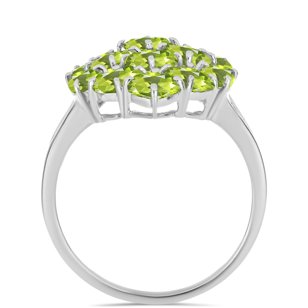 Silberring mit Peridot aus Changbai
