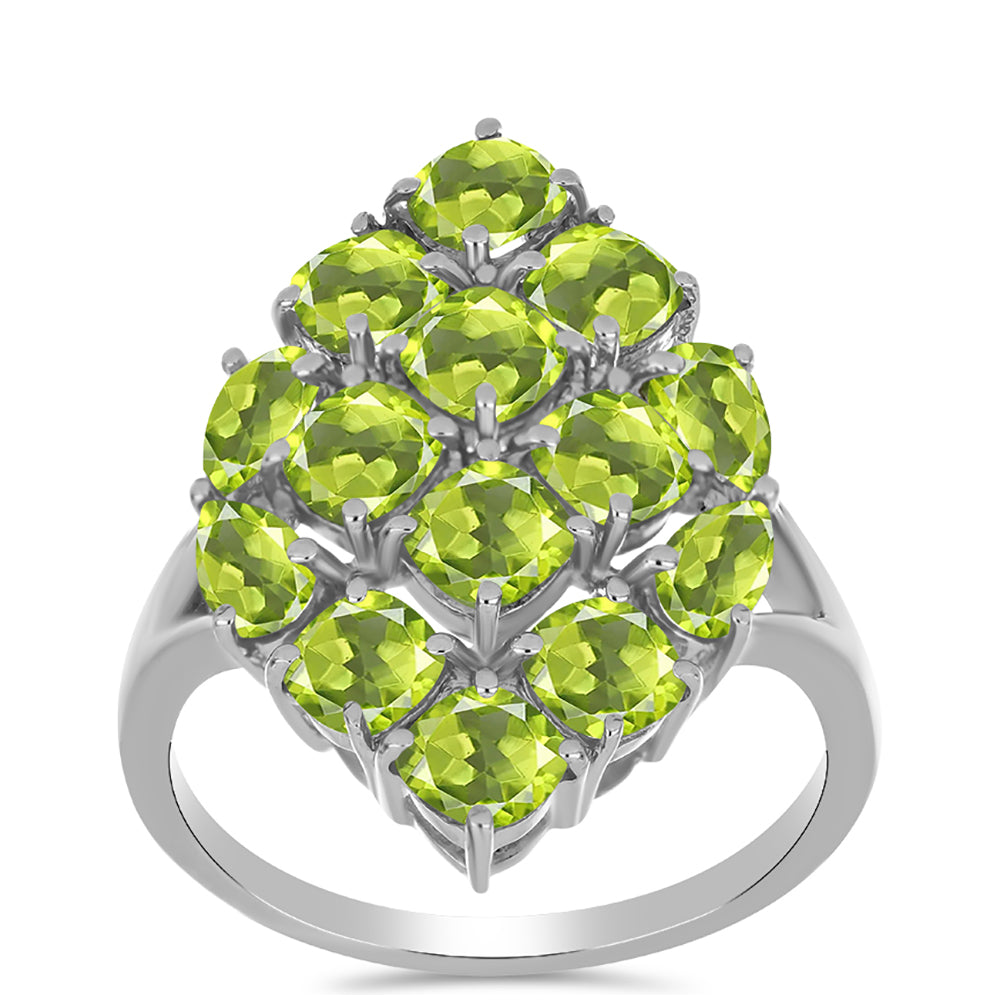 Silberring mit Peridot aus Changbai