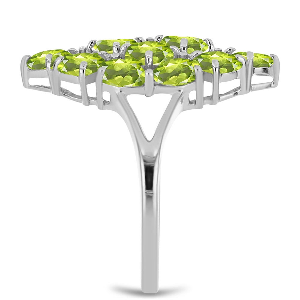Silberring mit Peridot aus Changbai