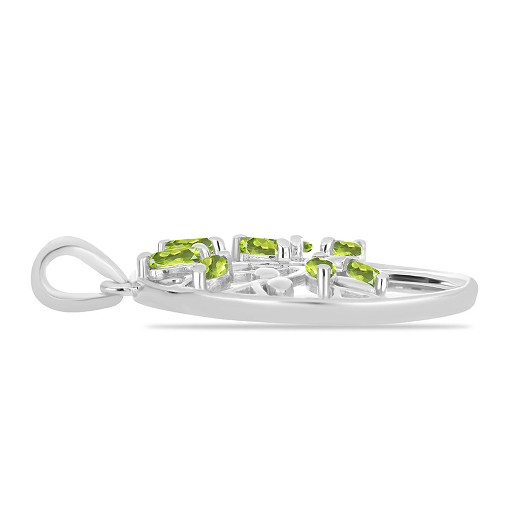 Silberanhänger mit Peridot aus Changbai